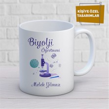 Kişiye Özel Isim Yazılabilir Biyoloji Öğretmeni Kupa Bardak