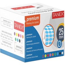 Tanex Nokta Etiketi 25 mm Mavi 2500 Li Tekli Kutu