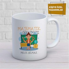 Kişiye Özel Isim Yazılabilir Matematik Öğretmeni Kupa Bardak