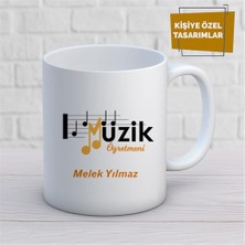 Kişiye Özel Isim Yazılabilir Müzik Öğretmeni Kupa Bardak