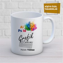 Kişiye Özel Isim Yazılabilir Grafik Tasarımcı Kupa Bardak