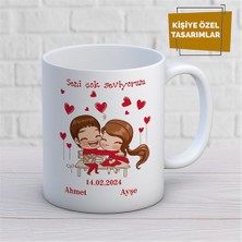 Kişiye Özel Isim Yazılabilir Sevgi Temalı Kupa Bardak