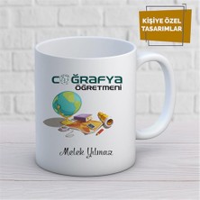 Kişiye Özel Isim Yazılabilir Coğrafya Öğretmeni Kupa Bardak