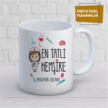 Kişiye Özel Isim Yazılabilir En Tatlı Hemşire Kupa Bardak