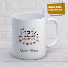 Kişiye Özel Isim Yazılabilir Fizik Öğretmeni Kupa Bardak