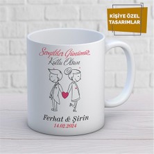 Kişiye Özel Isim Yazılabilir Sevgi Temalı Kupa Bardak