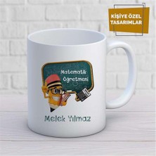 Kişiye Özel Isim Yazılabilir Matematik Öğretmeni Kupa Bardak