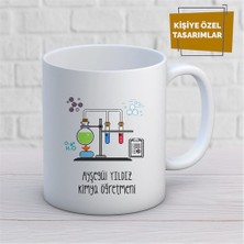 Kişiye Özel Isim Yazılabilir Kimya Öğretmeni Kupa Bardak