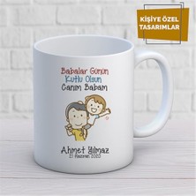 Kişiye Özel Isim Yazılabilir Babalar Günün Kutlu Olsun Canım Babam Kupa Bardak