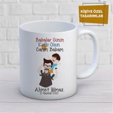 Kişiye Özel Isim Yazılabilir Babalar Günün Kutlu Olsun Canım Babam Kupa Bardak