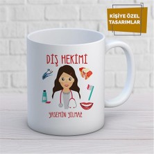 Kişiye Özel Isim Yazılabilir Diş Hekimi Kupa Bardak