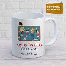 Kişiye Özel Isim Yazılabilir Okul Öncesi Öğretmeni Kupa Bardak