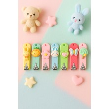 2 Adet Sevimli Çocuk Tırnak Makası Seti – Renkli ve Güvenli Karakterli Tırnak Çakısı