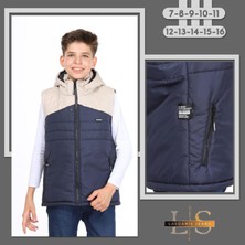 Lasgaris Jeans Erkek Çocuk Kapüşonlu Şişme Yelek