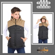 Lasgaris Jeans Erkek Çocuk Kapüşonlu Şişme Yelek