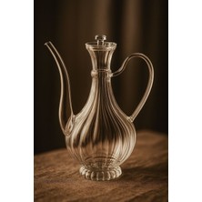 Borosilikat Cam Glorry Yağlık Veya Sirkelik 700 ml 1 Adet Çizgili Tasarım