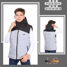 Lasgaris Jeans Erkek Çocuk Kapüşonlu Şişme Yelek