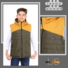 Lasgaris Jeans Erkek Çocuk Kapüşonlu Şişme Yelek