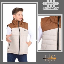 Lasgaris Jeans Erkek Çocuk Kapüşonlu Şişme Yelek
