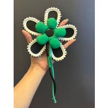 Yeşil Çiçekli Tasarım Çiçek Arma Dikiş Aksesuarı 16X16 cm