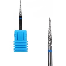 Manikür Çıkarma Çelik Törpü Ucu Sivri Koni Mavi 008