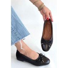 Etya Siyah Cilt Babet Ayakkabı