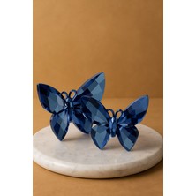 Doremcy Dekoratif Polyester 2'li Ev,ofis,mutfak Aksesuar Kelebek Biblo