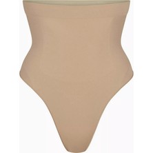 Skims Seamless Sculpt High-Waist Thong, Dikişsiz Yüksek Bel Külot