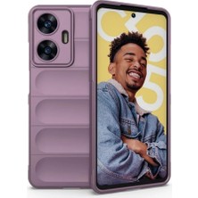 Realme C55 Uyumlu Silikon Kılıf - Kamera Korumalı Esnek Yeni Nesil Airbag Kapak - Mor