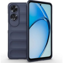 Oppo A60 Uyumlu Silikon Kılıf - Kamera Korumalı Esnek Yeni Nesil Airbag Kapak - Lacivert