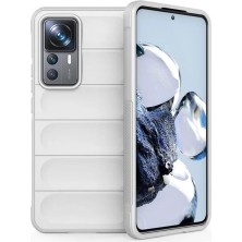 Xiaomi 12T Pro Uyumlu Silikon Kılıf - Kamera Korumalı Esnek Yeni Nesil Airbag Kapak - Beyaz