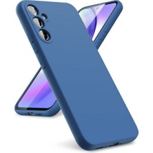 Samsung Galaxy S26 Uyumlu Silikon Kılıf - Kamera Korumalı Esnek Pastel Renk Kapak - Lacivert