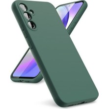 HANPORIUM Samsung Galaxy A17 Uyumlu Silikon Kılıf - Kamera Korumalı Esnek Pastel Renk Kapak - Yeşil