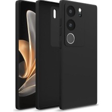 Vivo V29 Pro Uyumlu Silikon Kılıf - Kamera Korumalı Esnek Pastel Renk Kapak - Siyah