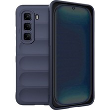 Infinix Hot 50 Uyumlu Silikon Kılıf - Kamera Korumalı Esnek Yeni Nesil Airbag Kapak - Lacivert