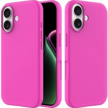 HANPORIUM Apple iPhone 17 Uyumlu Silikon Kılıf - Pastel Renk Tonu Esnek Tam Koruma Kapak - Fuşya