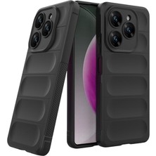 Tecno Spark 20 Pro Uyumlu Silikon Kılıf - Kamera Korumalı Esnek Yeni Nesil Airbag Kapak - Siyah