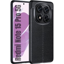 Redmi Note 15 Pro 5g Uyumlu Silikon Kılıf Deri Desenli Darbe Emici Autofocus Tam Koruma Kapak