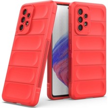 Samsung Galaxy A73 5g Uyumlu Silikon Kılıf - Kamera Korumalı Esnek Yeni Nesil Airbag Kapak - Kırmızı
