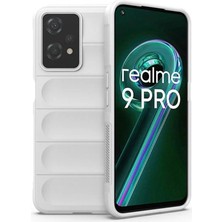 Realme 9 Pro Uyumlu Silikon Kılıf - Kamera Korumalı Esnek Yeni Nesil Airbag Kapak - Beyaz