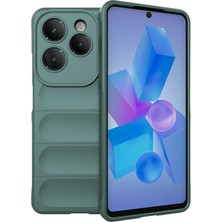 Infinix Hot 40 Uyumlu Silikon Kılıf - Kamera Korumalı Esnek Yeni Nesil Airbag Kapak - Yeşil