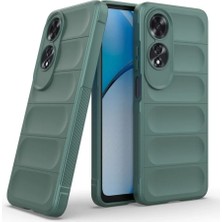 Oppo A60 Uyumlu Silikon Kılıf - Kamera Korumalı Esnek Yeni Nesil Airbag Kapak - Yeşil