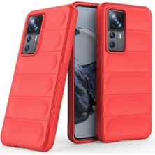 Xiaomi 12T Pro Uyumlu Silikon Kılıf - Kamera Korumalı Esnek Yeni Nesil Airbag Kapak - Kırmızı
