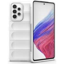 Samsung Galaxy A73 5g Uyumlu Silikon Kılıf - Kamera Korumalı Esnek Yeni Nesil Airbag Kapak - Beyaz