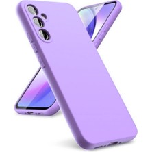 HANPORIUM Samsung Galaxy S26 Uyumlu Silikon Kılıf - Kamera Korumalı Esnek Pastel Renk Kapak - Lila