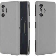 Poco F3 Gt 5g Uyumlu Silikon Kılıf - Kamera Korumalı Esnek Pastel Renk Kapak - Gri