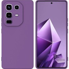 HANPORIUM Infinix Note 50 Pro Uyumlu Silikon Kılıf - Kamera Korumalı Esnek Pastel Renk Kapak - Mor