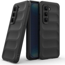 Infinix Hot 50 Uyumlu Silikon Kılıf - Kamera Korumalı Esnek Yeni Nesil Airbag Kapak - Siyah