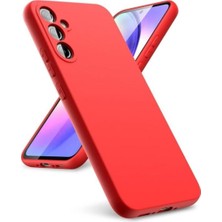 HANPORIUM Samsung Galaxy S26 Uyumlu Silikon Kılıf - Kamera Korumalı Esnek Pastel Renk Kapak - Kırmızı
