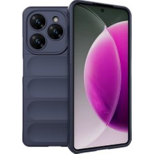 Tecno Spark 20 Pro Uyumlu Silikon Kılıf - Kamera Korumalı Esnek Yeni Nesil Airbag Kapak - Lacivert